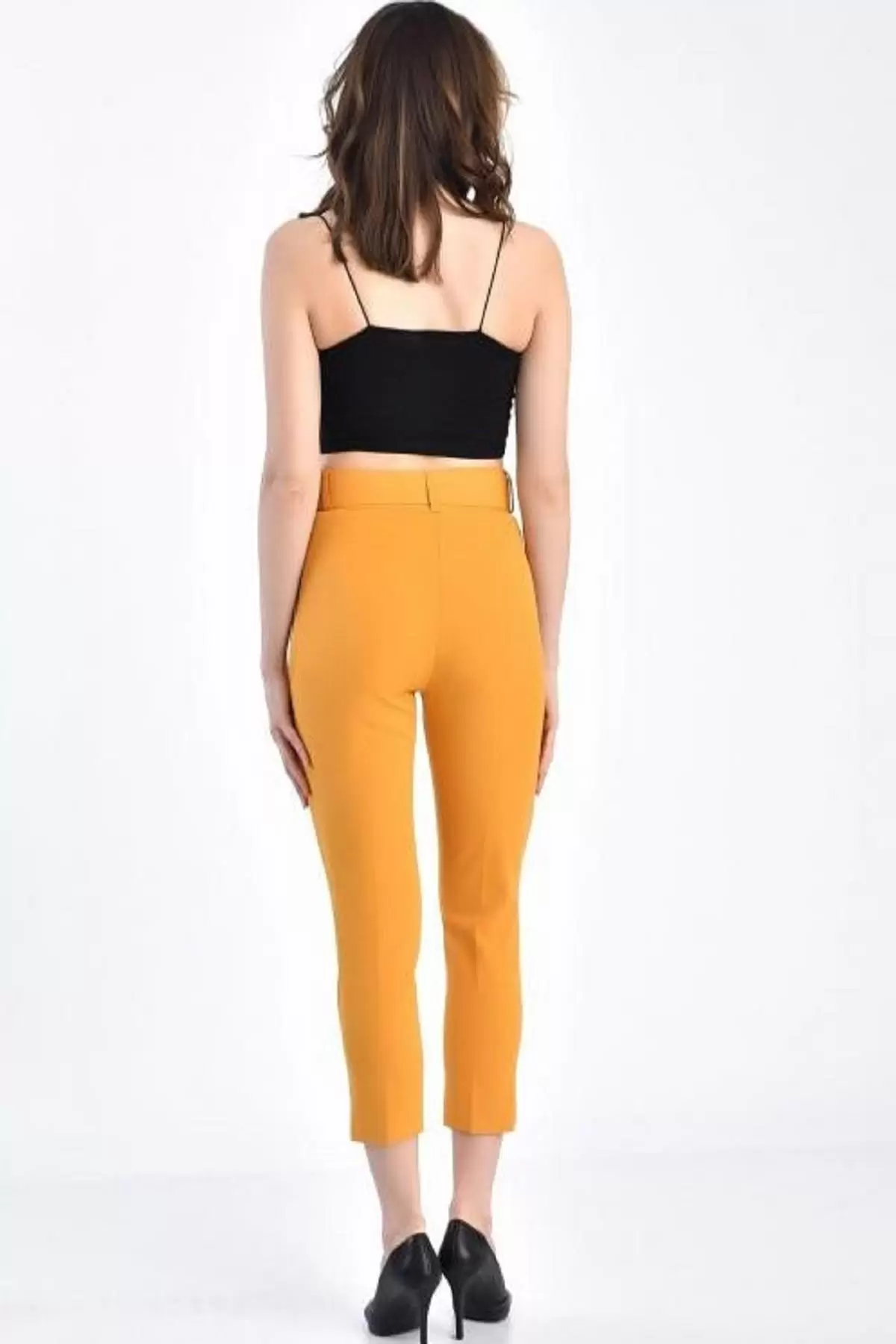 Kemerli Hardal Bilek Kadın Pantolon