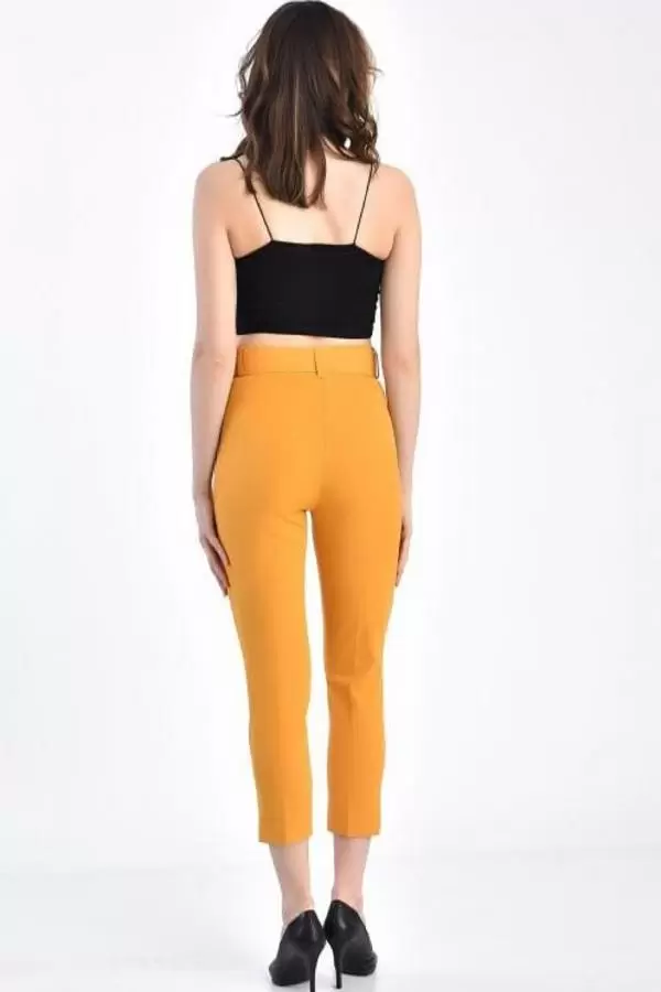 Kemerli Hardal Bilek Kadın Pantolon